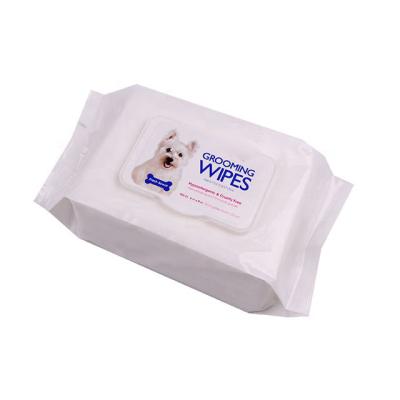 China Environmentally Friendly Natural Dogs Pet Cleaning Wipes Deodorant Organic Antibacterial Grooming Pet Cleaning Cloths for sale