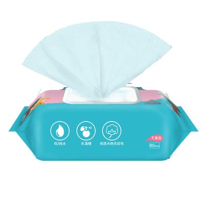 China Baby Wipes Soft Unscented Custom Cotton Skin Care Wet Wipes For Baby Natural Wipes For Sensitive Skin Household Hand And Face Cloth for sale