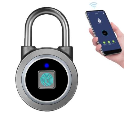 China USB-interface stroomvoorziening Kas Digital hangslot met App Smart Lock FB50 Pad Lock Fingerprint Te koop