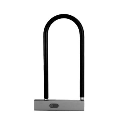 China Fingerprint Smart U Lock for Bicycle Bike Motorcycle Glass Door Heavy Duty Zinc Alloy for sale