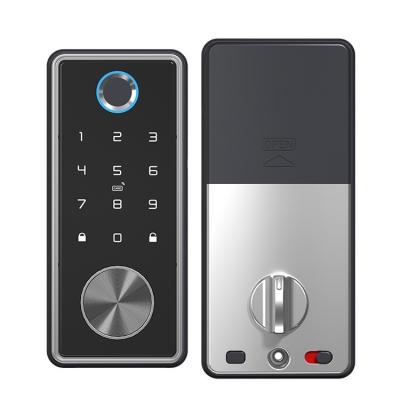 China Zinc Alloy Smart Door Lock Fingerprint WiFi Digital Hotel Lock System Keyless Gate Lock for sale