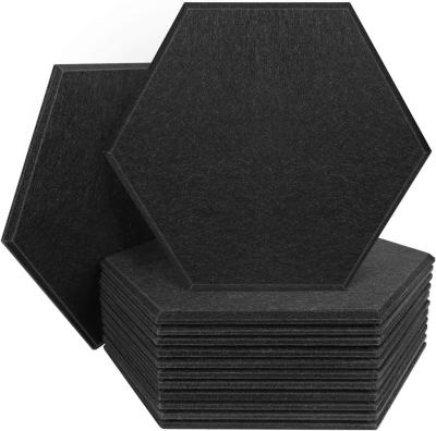 China Fireproof 3D Polyester Fiber Hexagonal Sound-absorbing Panel for Office Felt Board for sale