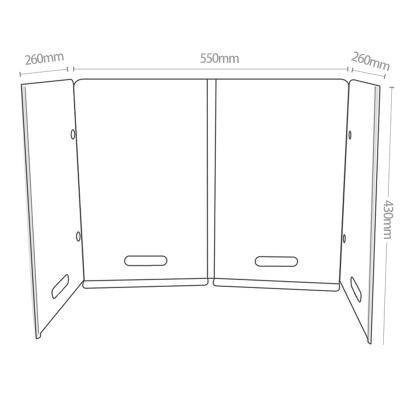 China Custom Plexiglass Protective Student Table Shield Acrylic Sneeze Guard School Office Desk Shields for sale