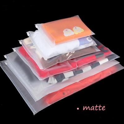 China 13 Years Factory Stain Clothing Bags Plastic Self Sealing Zipper Plastic Self Seal Transparent Frosted Sealed Bag Recyclable for sale