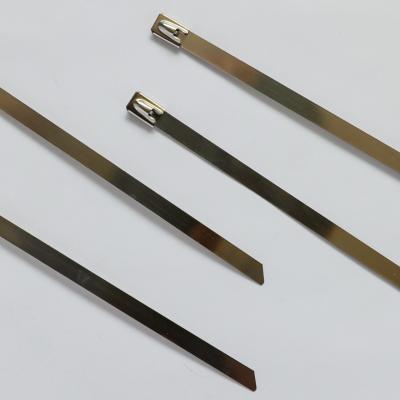 China Wholesales Cable Tie 4.6mm 316 Ball Lock Stainless Steel Cable Tie Binding Tool High Quality 300mm Steel for sale