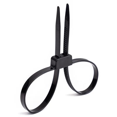 China Latest pollic handcuffs hot sale nylon handcuffs double lock plastic self-locking nylon handcuffs link zip bracelet for sale