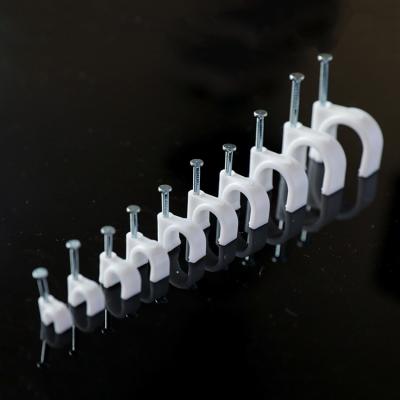 China Wire Hider 100Pcs Circle Cable Clamp White Cable Ties 12mm Clear for sale