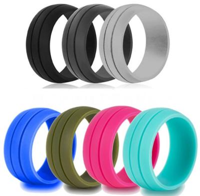 China Custom casual/sporty silicone ring for sportman, silicone wedding ring for sale