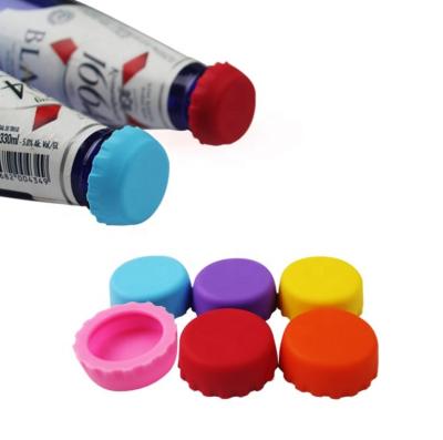 China Non Spill Factory Wholesale Customized Silicone Beer Cap Silicone Bottle Cap for sale