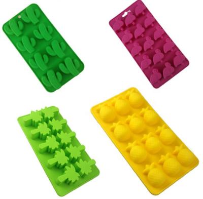 China Viable Custom Silicone Mold Pineapple Cactus Silicone Cake Mold Funny Cube Silicone Mold for sale