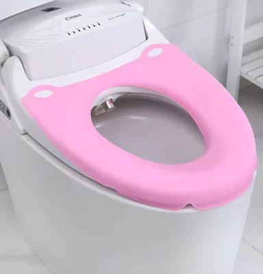 China Water Proof Non Slip Silicone Soft Travel Portable Reusable Toilet Seat Cover Lid Pad for sale