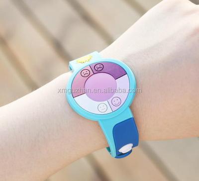 China Eco-Friendly Gift Promotion Silicone UV Detector Watch, UV Wristband, UV Sensitive Wristband for sale