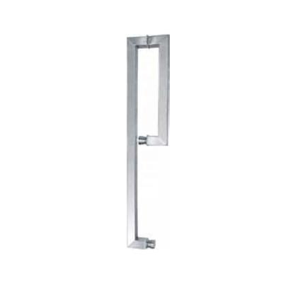 China Modern Handle and Stainless Steel Square Profile Pull Towel Rail Combo for Shower Door Glass Partition Shower Room for sale