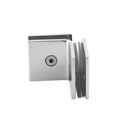 China 90 Degree Modern Stainless Steel Glass Clip For Shower Door Glass To Wall Enclosure Bathroom Glass Flange Shower Room for sale