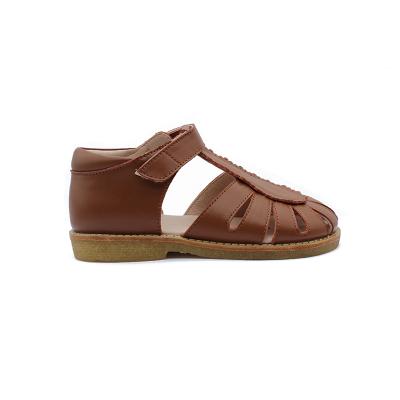 China New Design Leather Children's Breathable Cork Sole Flat Casual Outdoor Beach Sandals Wholesale for sale