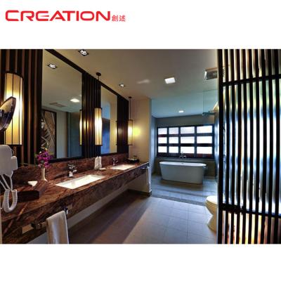 China Modern Waterproof Plywood Customized Wholesale Commercial Style Bathroom Vanities for sale