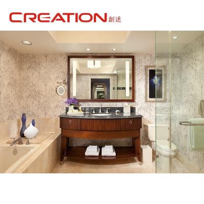 China Environmental Friendly 3-5 Stars Hotel Bathroom Vanity Business Suite Hotel Bathroom Furniture for sale