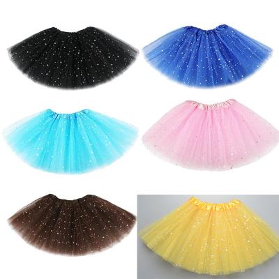 China 3-8 Year Girls 30cm Breathable Star Stamping Ballet Tutu Skirt For Kids Dance Party Costume for sale