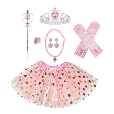 China Sweet 3-8 Years Old Girl Halloween Dress Up Skirt And Tutu Princess Birthday Party Costume Accessories Sets for sale