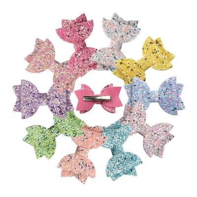 China Everyday Life Baby Glitter Hair Bows Barrettes Hair Clips For Teenagers Daily Hair Accessories for sale