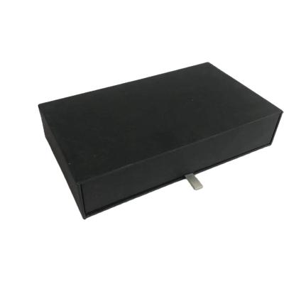 China Recycled Materials Black Perfume Box Small Drawer Box for sale