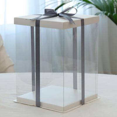 China Cake Box Biodegradable Plastic Clear Plastic Cake Box for sale