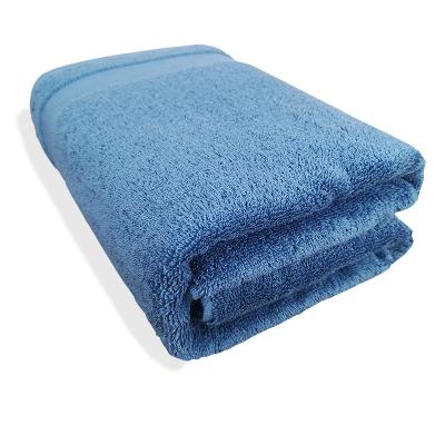 China Wholesale 100% Luxury Quick Dry Solid Color Navy Blue Bath Towel 100% Cotton High Quality Cotton, Hotel Bath Towels for sale