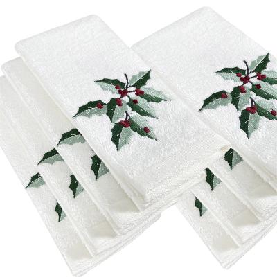 China 100% Pure High Quality Fashionable Cotton Kitchen Hand Towel Absorbency Embroidery Kids Face Towel 8 Pcs Set for sale