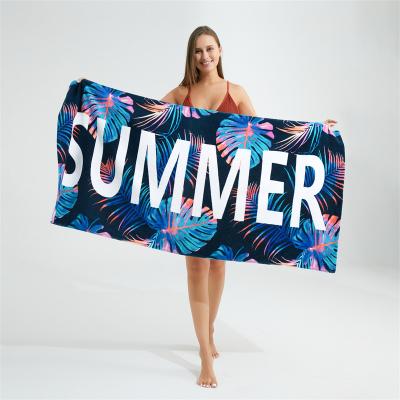 China Viable Beach Towels With Custom Logo Printing Custom Printed Pure Cotton Towel Custom Beach Towel for sale