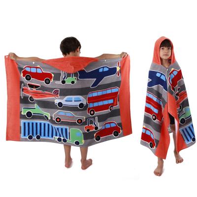 China 100% Cotton Hooded Beach Towel Kids Baby Beach Towel For Home Children Cotton Hooded Bath Towel for sale