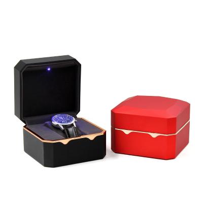 China Newest Custom Watch Boxes With LED Ring Box Jewelry Packaging Proposal S Romantic LED Light Jewelry Packaging Box for sale