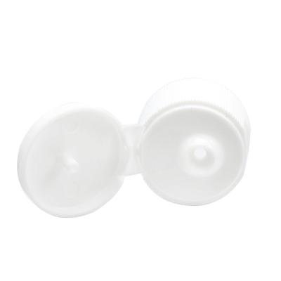 China Non Spill 20 Gauge PP Plastic White Transparent Butterfly Cap Cosmetic Subbottling Spill Cap for sale