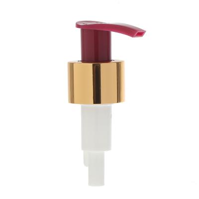 China Non Spill Hot Product Travel Water Face Cream Pump Body Wash Gold And Red Color Lotion Pump for sale