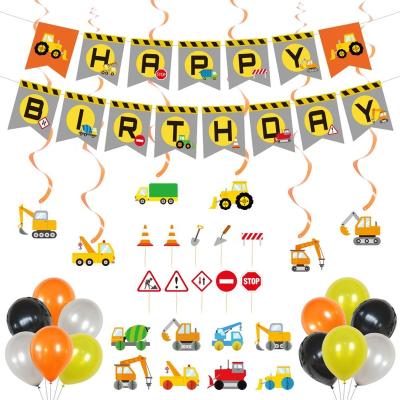 China Construction Birthday Party Supplies Empty Fire Truck Party Decorations Kits Set For Kids Birthday Party Pack US-9993 51 for sale