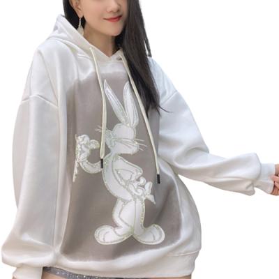 China Dropshipping Viable High Quality Streetwear Custom Hoodies Embroidered Sweatshirt Embroidered Pullover Women Hoodie for sale