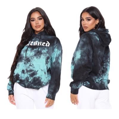 China Viable Wholesale Women Hoodies Casual Hoodie Link Dye Plus Size Fashion Letter Print Sweater Hoodie for sale