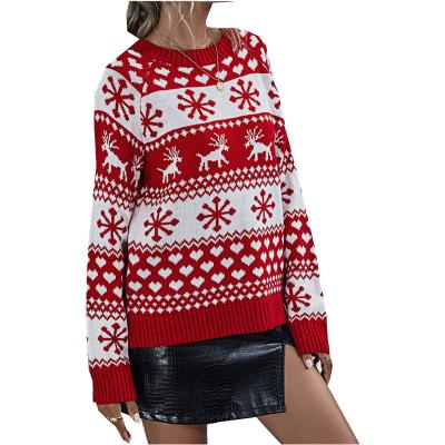 China Anti-wrinkle best selling 2021 soft high quality women's fashion christmas sweaters wholesale christmas sweater for sale