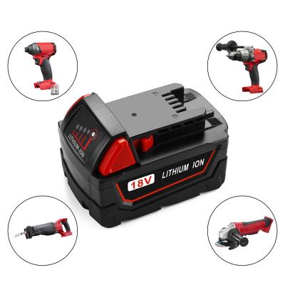 China Power Drills For Milwaukee Spare Milwaukee 18V Li-ion Battery M18B Machine Tool Battery Replacement Milwaukee 5Ah for sale