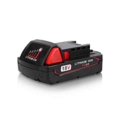 China Power Drills For Milwaukee 18V 6.0Ah Replacement Milwaukee M9 Li-ion Battery C18B Li18 M18B XC Power Tool Battery For Milwaukee 18V M 18 Battery for sale