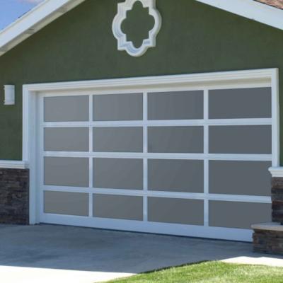 China Modern Glass Garage Door Tempered Glass 16x8 Garage Door 14x14 Aluminum Garage Door for sale