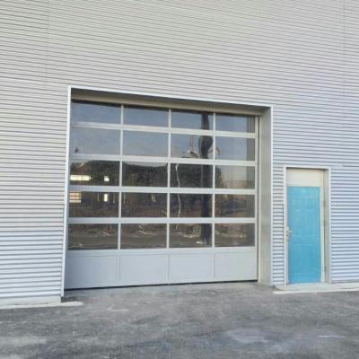 China Modern Automatic Glass Garage Doors And Transparent Glass Sectional Garage Doors In Aluminum Alloy Frame for sale