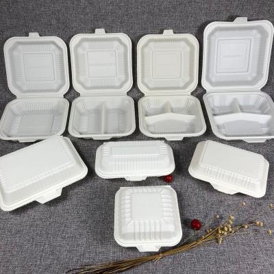 China Customized Fast Delivery Compostable Biodegradable Microwavable Packaging Disposable Food Container for sale