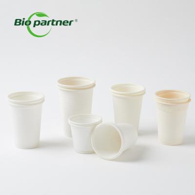 China Cornstarch Personalized Custom Compostable Coffee Tea Cornstarch Disposable Cup Lid for sale