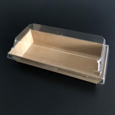 China Disposable Disposable Craft Kraft Paper Pulp Container With Lid For Food for sale