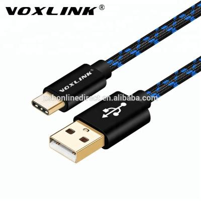 China High Speed ​​Type C Cable VOXLINK 2.4A New USB Data Cables Type C Model Cotton Wire USB 1m USB Cable for sale