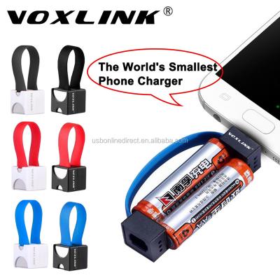 China VOXLINK Mobile Phone Small Portable Charger Micro USB Charger Backup 2 AA Battery Charger For Samsung HTC Huawei Android Phone for sale