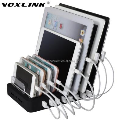 China USB Multi Functions VOXLINK 96W 8 Ports Multifunctional USB Desktop Charger Docking Station with Stand Holder for Mobile Phone Tablet for sale