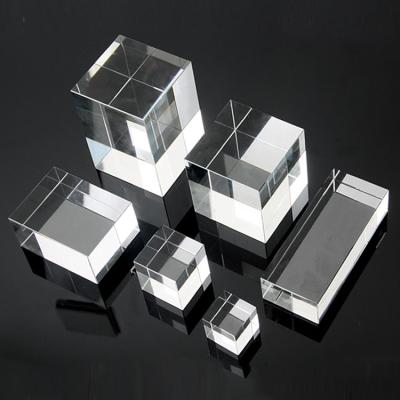 China China K9 Material Transparent Crystal Cube Can Be Customized Size for sale