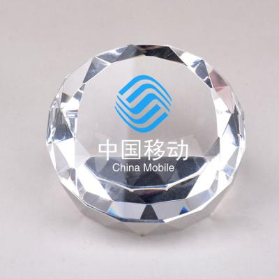 China Wholesale Europe March EXPO 2022 White Cheap Paperweight Glass Paperweight For Wedding Homecoming Gifts Decoration for sale