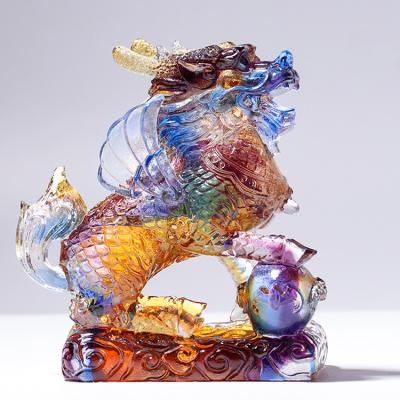 China Europe EXPO 2022 March The 12 Kirin Zodiacs Chinese Ornament Chinese Zodiac Glass Crafts For Fengshui for sale